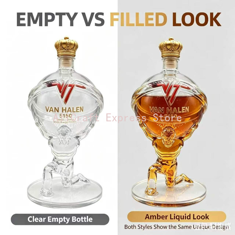 Decanter Globe Set - Van Halen 5150 Temalı Atlas Küre