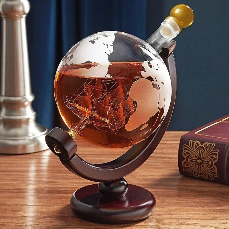Decanter Globe Set - 1L yaratıcı küre dekanter seti kurşunsuz