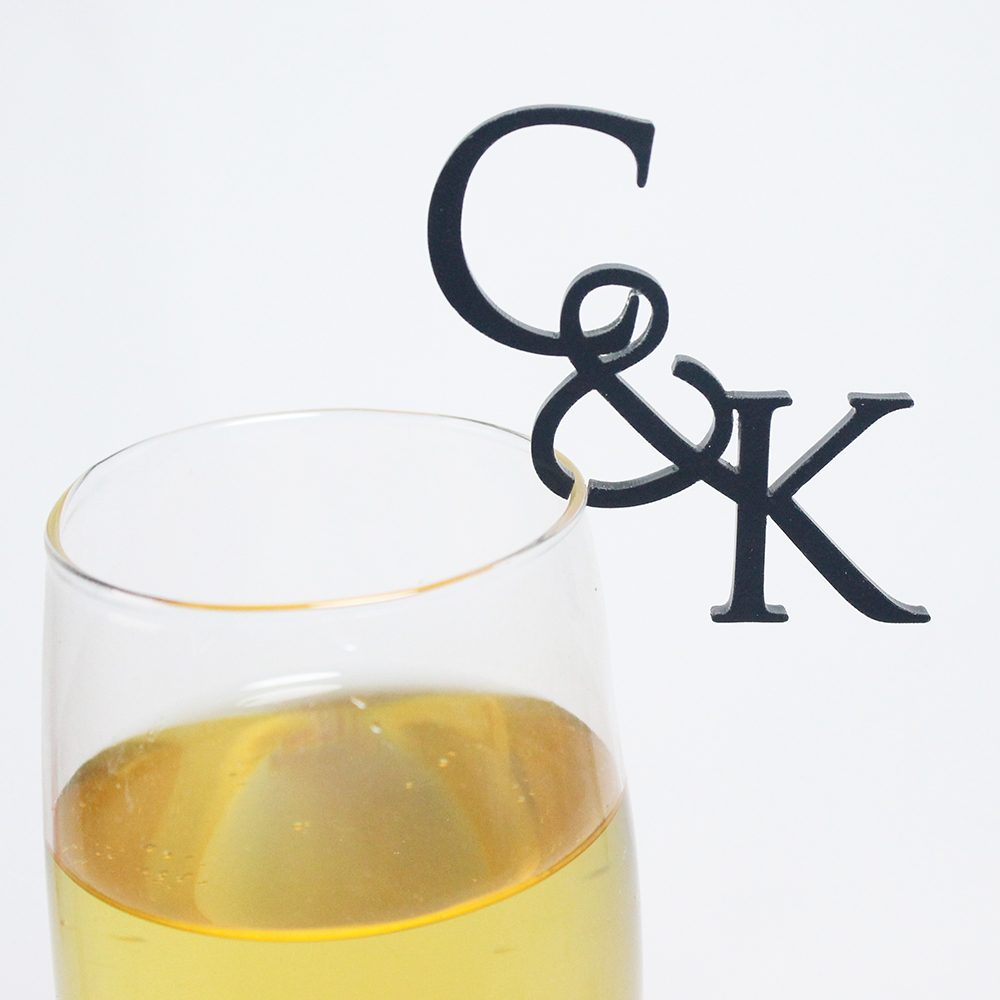 Cocktail Recipe Book - 15/40/100 adet Kişiselleştirilmiş Düğün Baş Harfleri