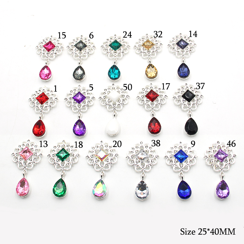 Cocktail Recipe Book - Parlak 25*46MM 10 adet kristal Rhinestone