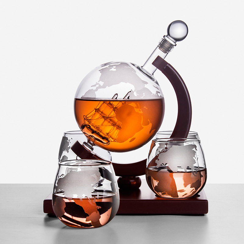 Decanter Globe Set - Küre Decanter yaratıcı cam şarap şişesi