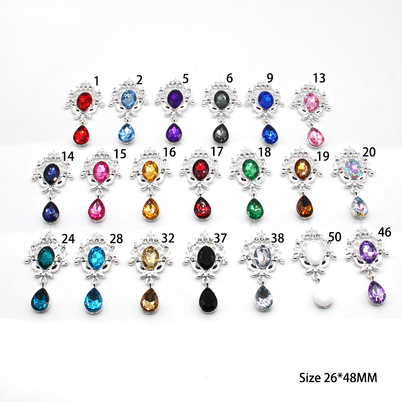 Cocktail Recipe Book - Parlak 26*48MM 10 adet kristal Rhinestone