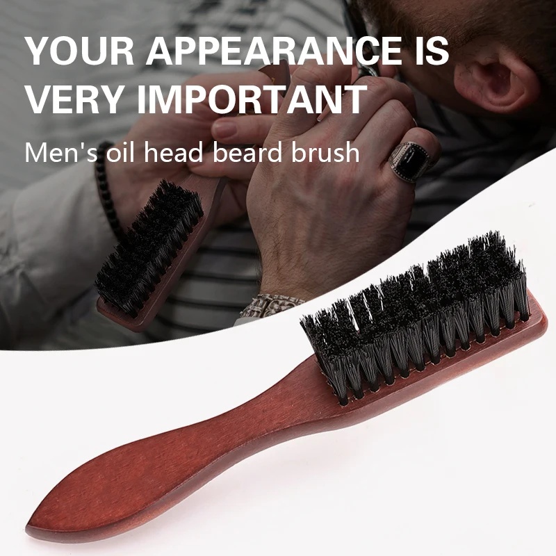 Home Barbershop - Berber Profesyonel Ahşap Saplı Domuzu Kıl