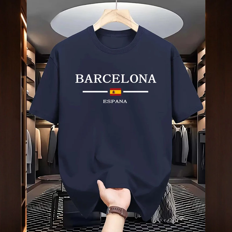 Home Barcelona - Barcelona Baskılı Erkek Tişörtleri Yüksek Kaliteli
