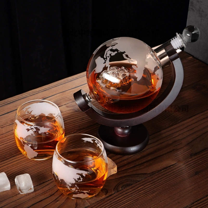 Decanter Globe Set - 1L Yaratıcı Küre Sürahi Seti Kurşunsuz