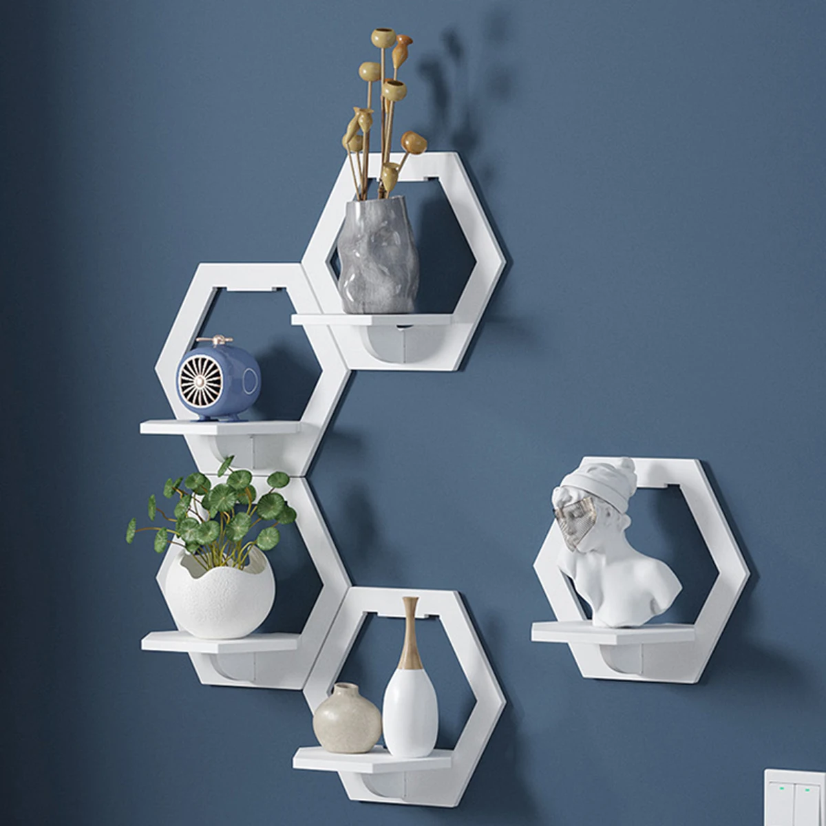 3 adet Altıgen duvar rafı Yumr - Home Bar Shelf incelemesi ve fiyatı