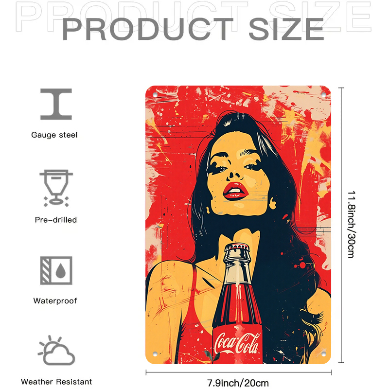 1 Adet 2D Düz Vintage Coca Col - Home Bar And Coffee incelemesi ve fiyatı