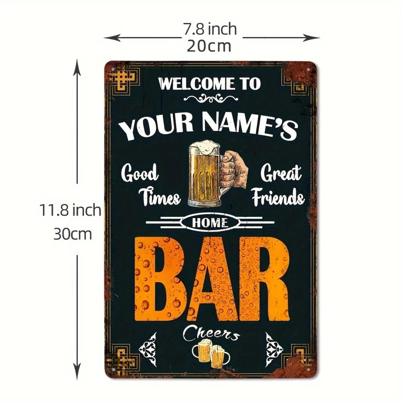 1 adet Kişiselleştirilebilir V - Home Bar Signs incelemesi ve fiyatı