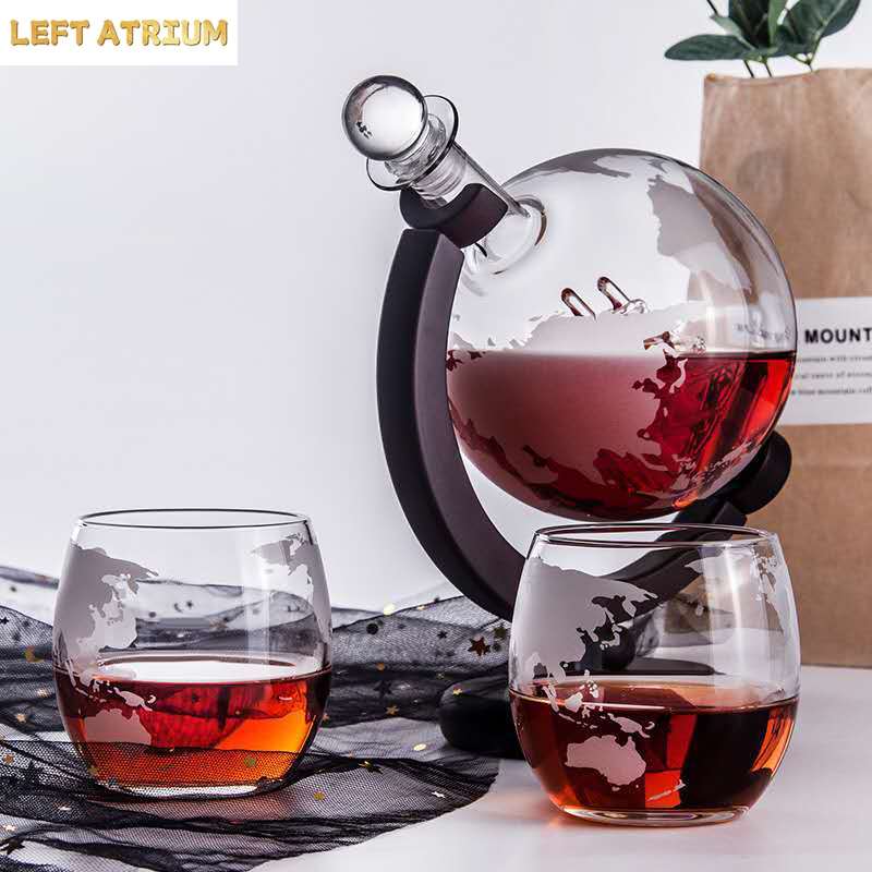 Cam küre şeklinde sürahi, visk - Decanter Globe Set incelemesi ve fiyatı
