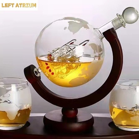 Cam küre şeklinde sürahi, visk - Decanter Globe Set incelemesi ve fiyatı