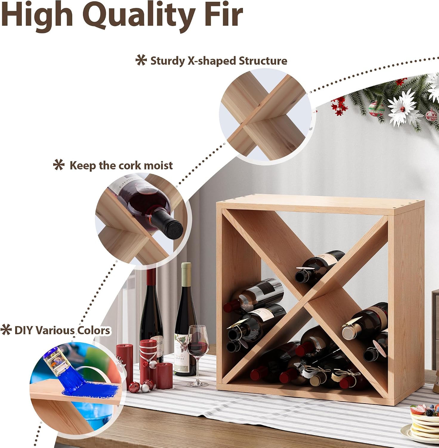 96 Şişe Şarap Rafı Tezgah Üstü - Home Bar Shelf incelemesi ve fiyatı