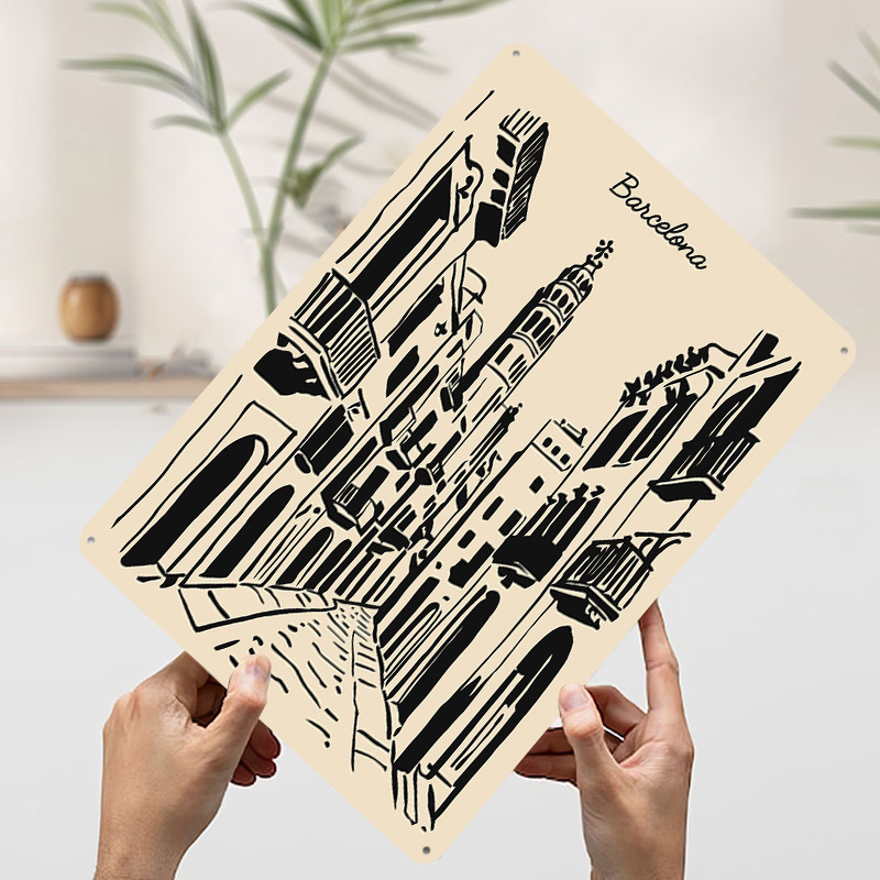 Barcelona Sokak Metal Posteri  - Home Barcelona incelemesi ve fiyatı